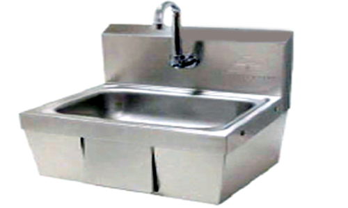 Knee operated hand wash sink